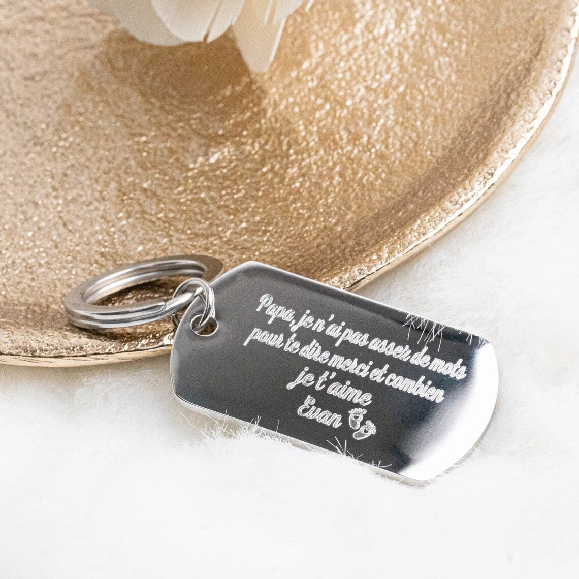 Porte-clés personnalisé gravé