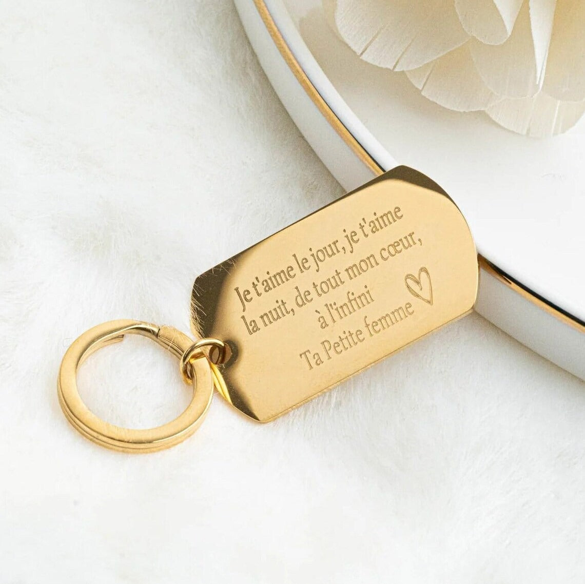 Porte-clés personnalisé gravé