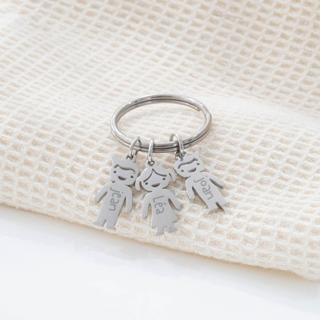 Porte-clés personnalisé gravé breloques personnages
